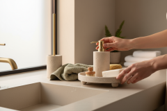 SIA-Doğal Traverten Banyo seti