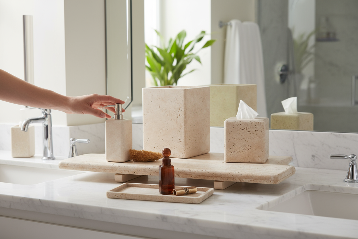 SIA-Doğal Traverten Banyo Seti