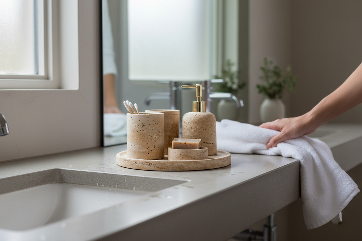 SIA-Doğal Traverten Banyo Seti