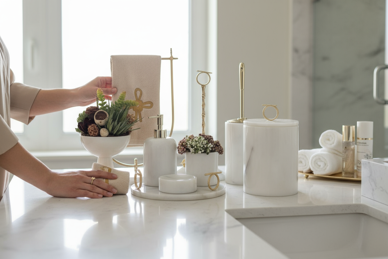 SIA-Doğal Mermer Banyo Seti