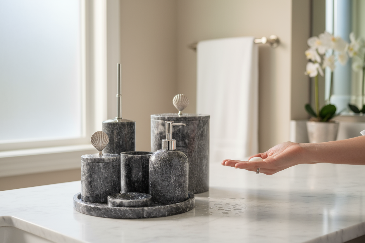 SIA-Doğal Mermer Banyo Seti