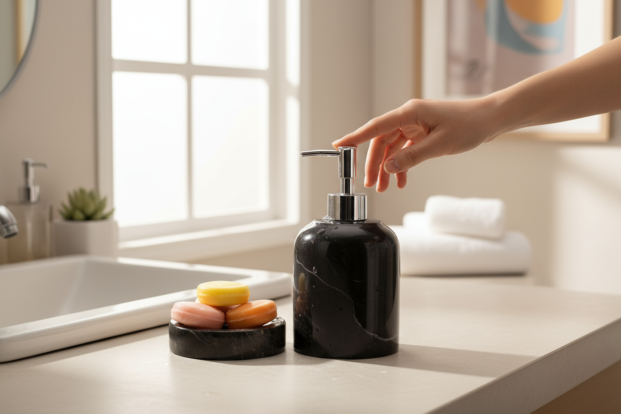 SIA-Doğal Mermer Banyo Seti