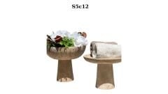 SIA-Doğal Traverten Ayaklı Kase