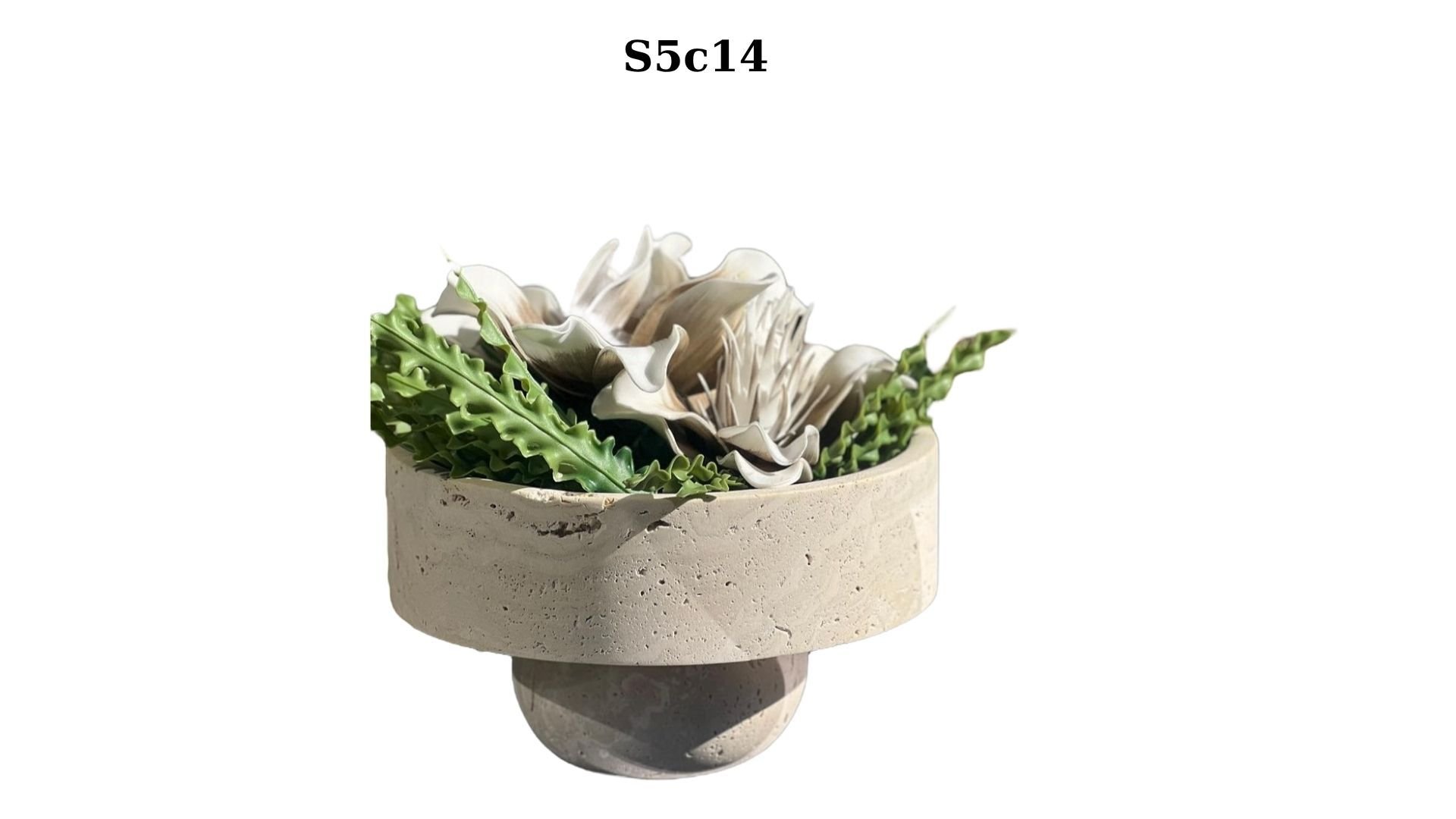 SIA-Doğal Traverten Ayaklı Kase