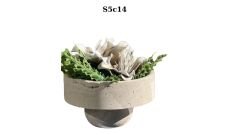 SIA-Doğal Traverten Ayaklı Kase