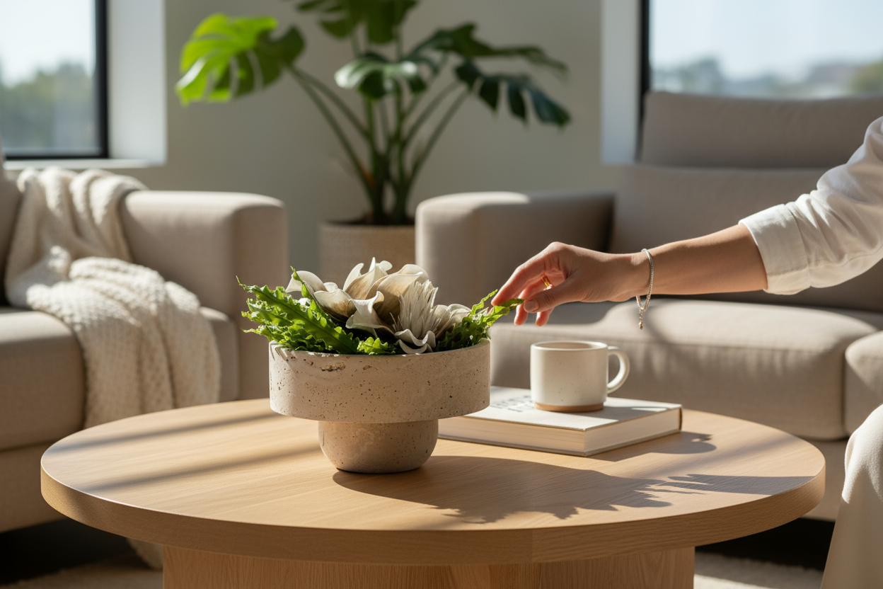 SIA-Doğal Traverten Ayaklı Kase