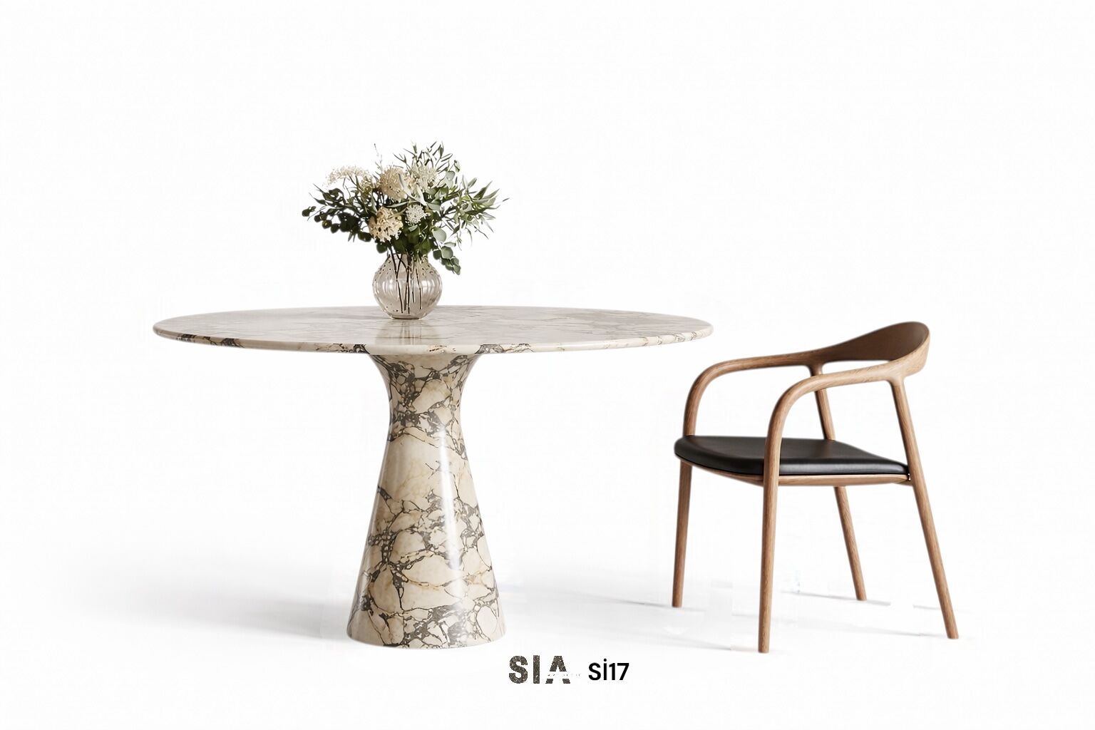 Doğal Mermer Calacatta Viola Yemek Masası Sİ17