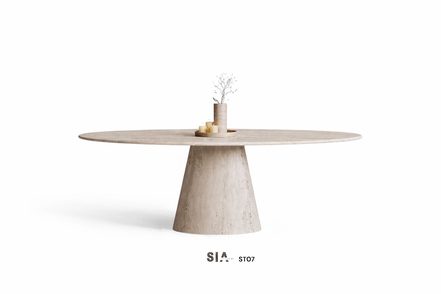 Doğal Traverten Yemek Masası ST07