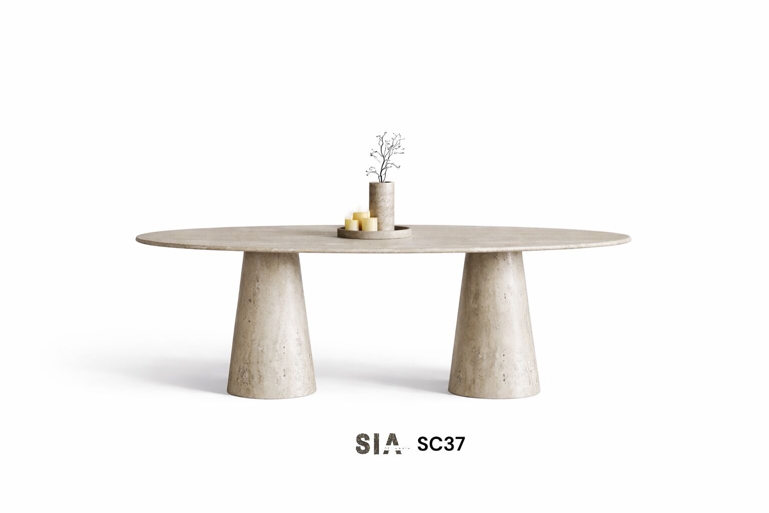 Doğal Traverten Yemek Masası SC37