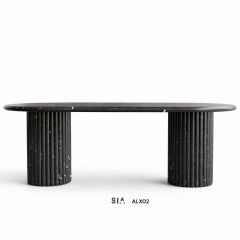 Doğal Mermer Alexander Black Yemek Masası ALX02