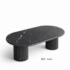 Doğal Mermer Alexander Black Yemek Masası ALX02