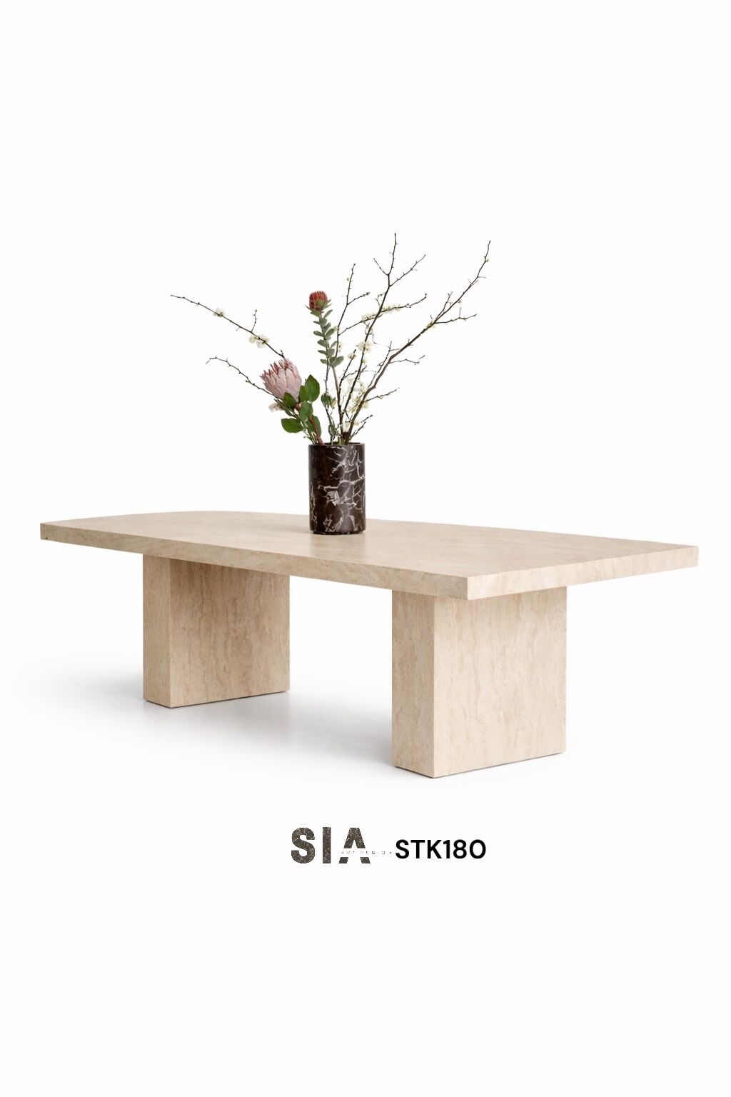 Doğal Traverten Yemek Masası STK180