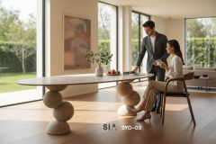 Doğal Traverten Yemek Masası SYO-03