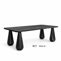 Doğal Mermer Alexander Black Yemek Masası SSXA-01