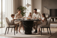 Doğal Mermer Alexander Black Yemek Masası SXA-01