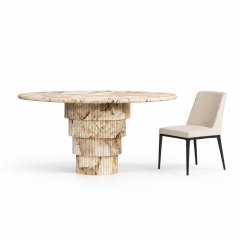 Doğal Mermer Deep River Yemek Masası SDR-02