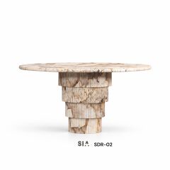 Doğal Mermer Deep River Yemek Masası SDR-02