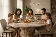 Doğal Mermer Deep River Yemek Masası SDR-02