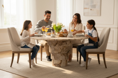 Doğal Mermer Deep River Yemek Masası SDR-02