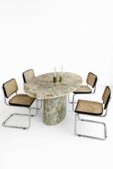 Doğal Mermer Green Onyx Yemek Masası SGX-01