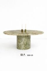 Doğal Mermer Green Onyx Yemek Masası SGX-01