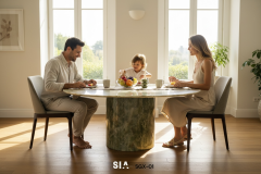 Doğal Mermer Green Onyx Yemek Masası SGX-01