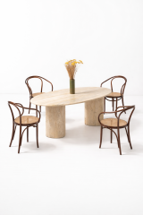 Doğal Traverten Mermer Yemek Masası ST-03