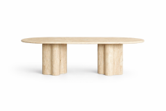 Doğal Traverten Mermer Yemek Masası ST-04