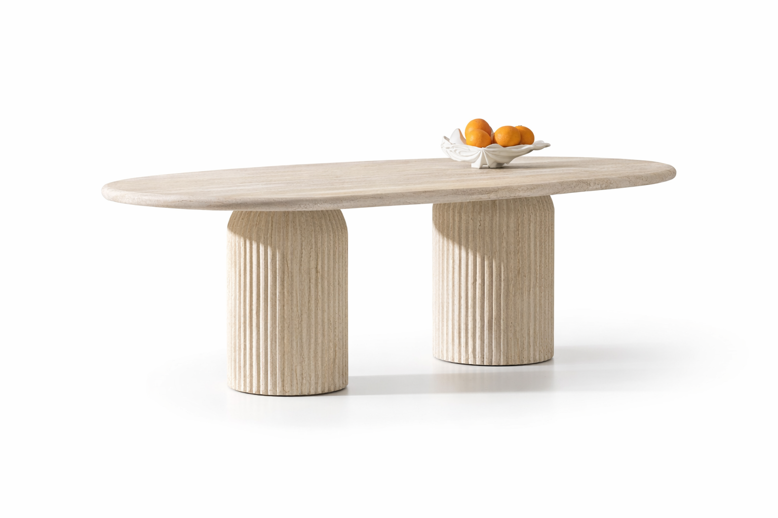 Doğal Traverten Mermer Yemek Masası ST-05