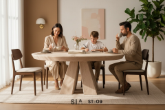 Doğal Traverten Mermer Yemek Masası ST-09