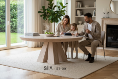 Doğal Traverten Mermer Yemek Masası ST-09