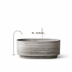 Doğal Silver Traverten Mermer Küvet SV-04