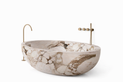Doğal Calacatta Viola Mermer Küvet ST-06