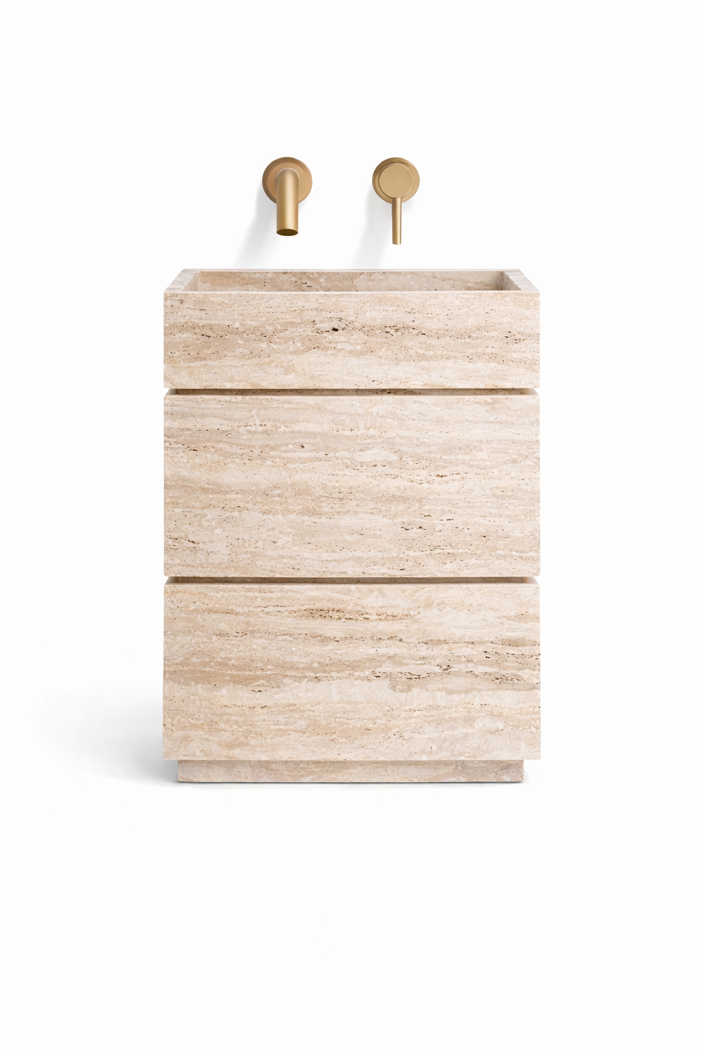 Doğal Mermer Traveten Lavabo Ünitesi SLT-ç03