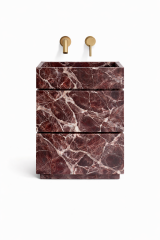 Doğal Mermer Rosso Levanto Lavabo Ünitesi SL-ç05