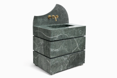 Doğal Mermer Verde Alpi Lavabo Ünitesi SV-01