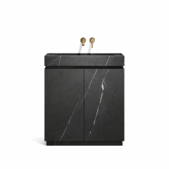 Doğal Mermer Alexander Black Lavabo Ünitesi SA-k01
