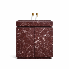 Doğal Mermer Rosso Levanto Lavabo Ünitesi SR-k02