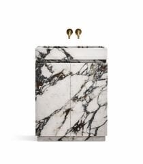 Doğal Mermer Calacatta Viola Lavabo Ünitesi SC-k03
