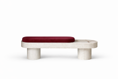 Premium Designer Marble Red Sofa Travertine TS-02