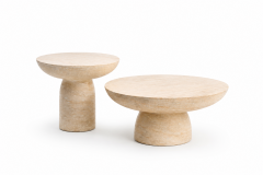 Traverten Orta Sehpa | Travertine Coffee Table | SIA Art Design