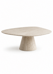 Traverten Orta Sehpa | Travertine Coffee Table | SIA Art Design  Oval Traverten Orta Sehpa Tasarımı